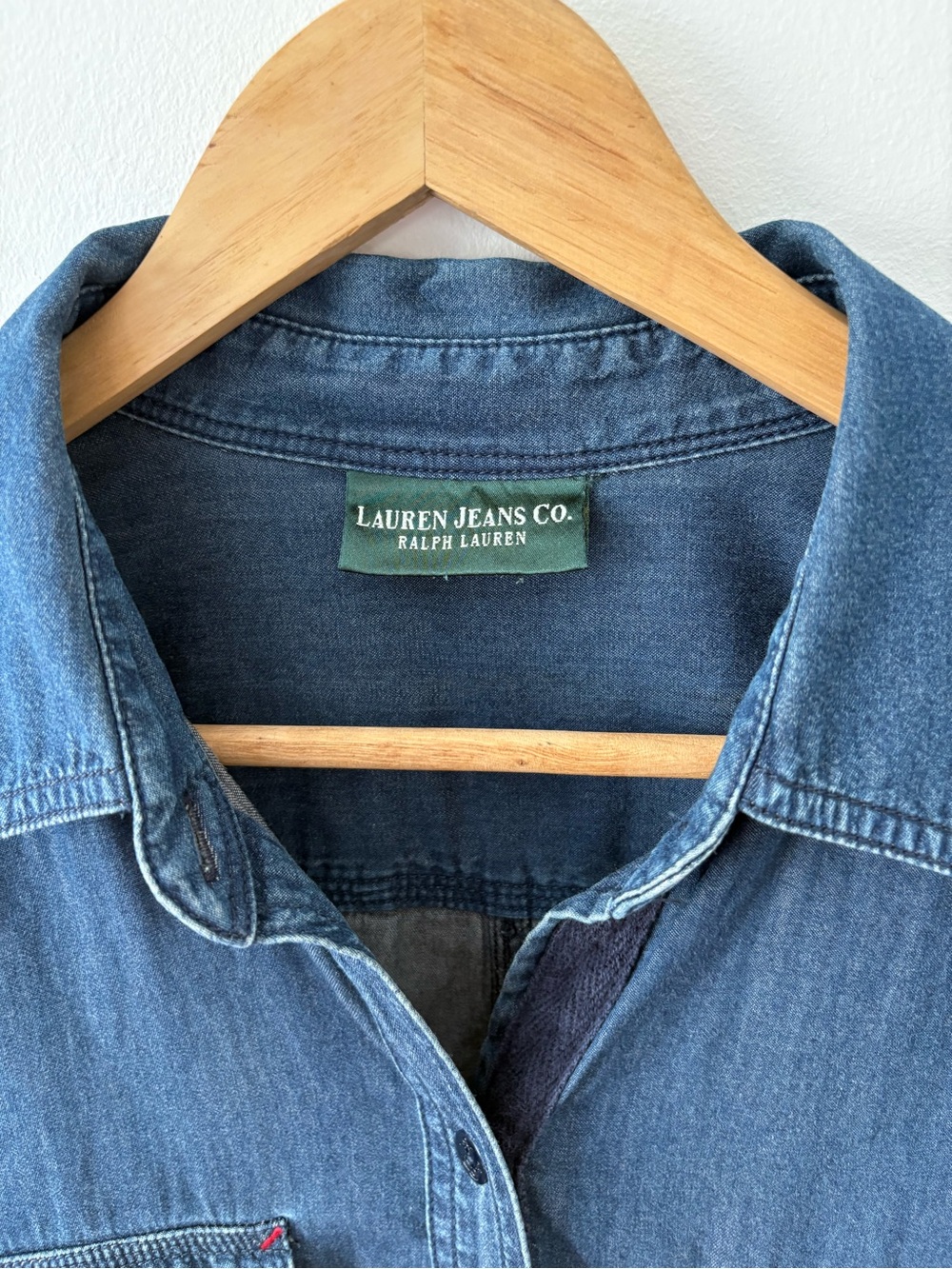 Vintage Lauren Jeans Co. Ralph Lauren Denim Shirt Western Classic Quiet Luxury - Picture 5 of 9